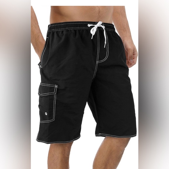 Mens Swimming Trunks Swim Trunks Quick Dry Swim Shorts with Mesh - Picture 1 of 7